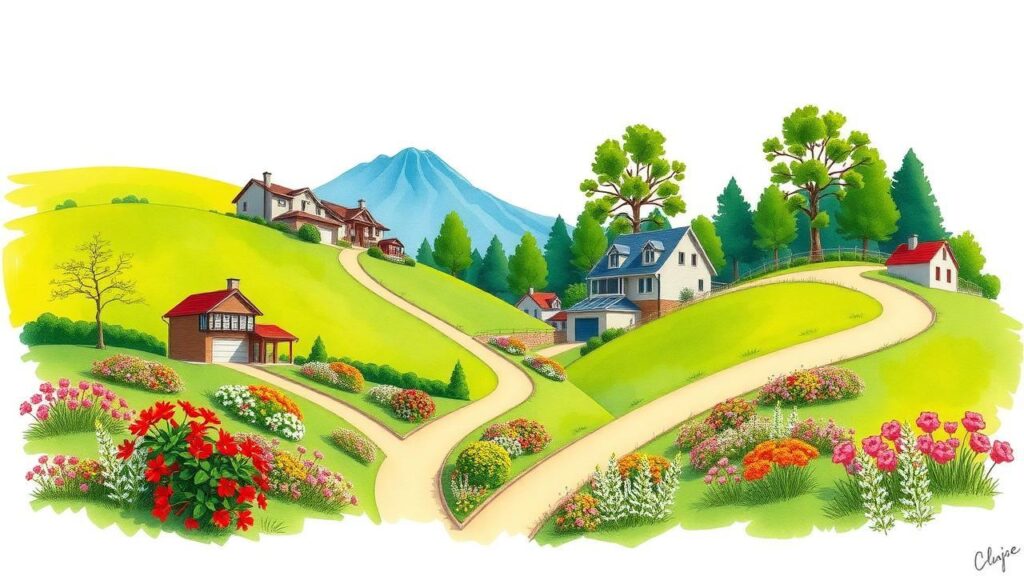 Terrain en pente